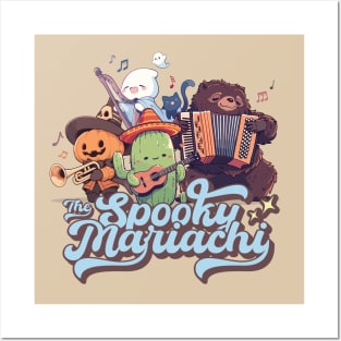 The Spooky Mariachi. Halloween Monsters Ghost Quartet Music Crew Ensemble Posters and Art